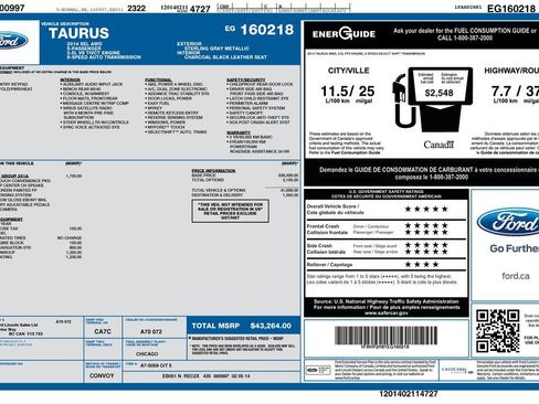 Used 2014 Ford Taurus SEL w/ Equipment Group 201A AWD/4WD image 21