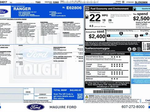 New 2025 Ford Ranger XLT w/ FX4 Off-Road Package image 3