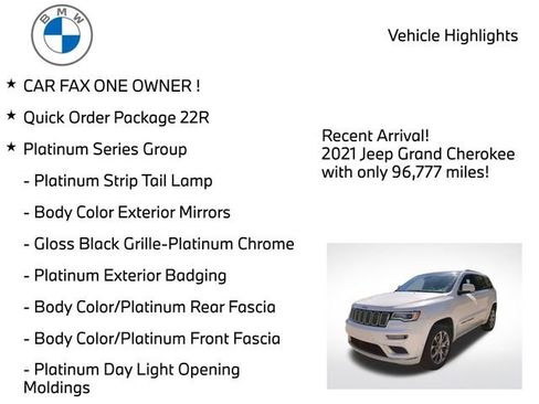 Used 2021 Jeep Grand Cherokee Summit w/ Platinum Series Group AWD/4WD image 4