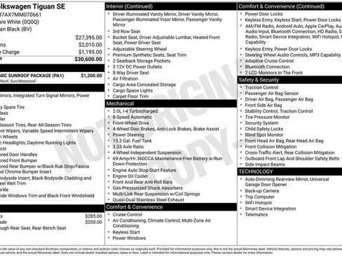 Used 2021 Volkswagen Tiguan SE w/ Panoramic Sunroof Package FWD image 31