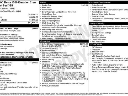 Used 2021 GMC Sierra 1500 Elevation w/ Driver Alert Package I RWD image 37