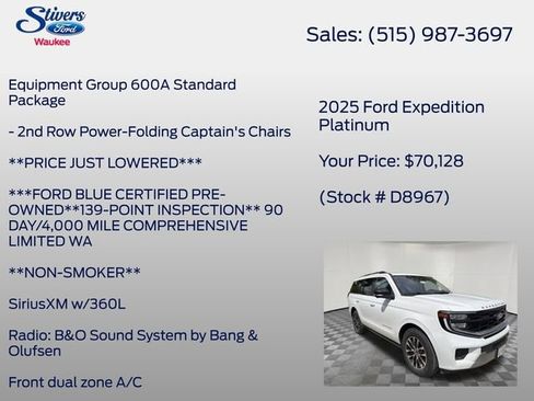 Used 2025 Ford Expedition Platinum AWD/4WD image 8