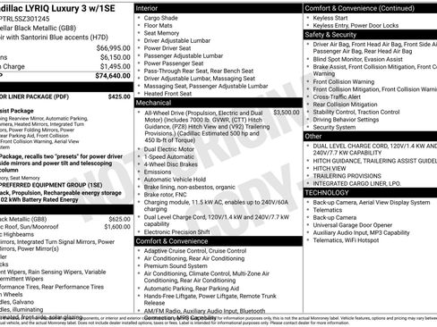 Certified 2025 Cadillac Lyriq Luxury w/ LPO, Floor Liner Package AWD/4WD image 44