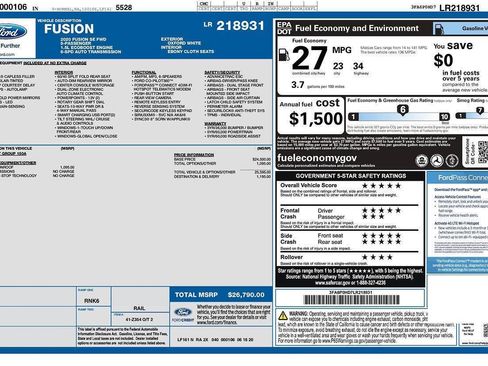 Used 2020 Ford Fusion SE FWD image 2