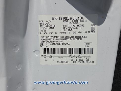 Used 2014 Ford F150 STX w/ Equipment Group 201A Mid AWD/4WD image 14