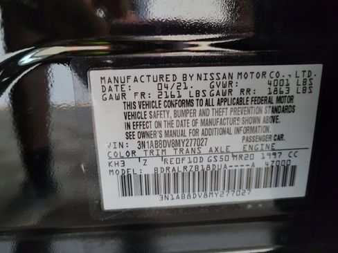 Used 2021 Nissan Sentra SR w/ Trunk Package FWD image 33