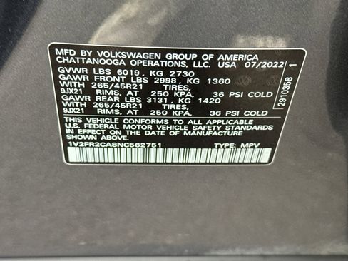 Used 2022 Volkswagen Atlas SEL Premium image 34