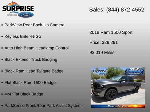 Used 2018 RAM 1500 Sport w/ Convenience Group AWD/4WD image 18