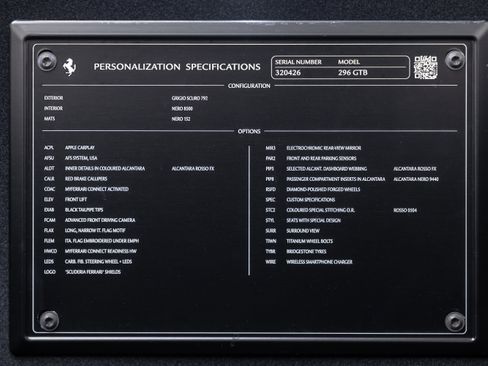Certified 2025 Ferrari 296 GTB RWD image 80