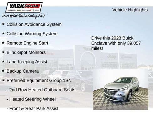 Used 2023 Buick Enclave Premium w/ LPO, Floor Liner Package AWD/4WD image 7