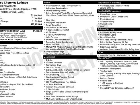 Used 2017 Jeep Cherokee Latitude w/ Safety/Convenience Group FWD image 11