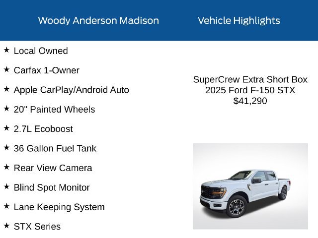Used 2025 Ford F150 STX w/ Equipment Group 200A AWD/4WD image 2