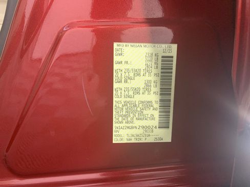 Used 2015 Nissan Murano Platinum w/ Cargo Package w/Cover image 13