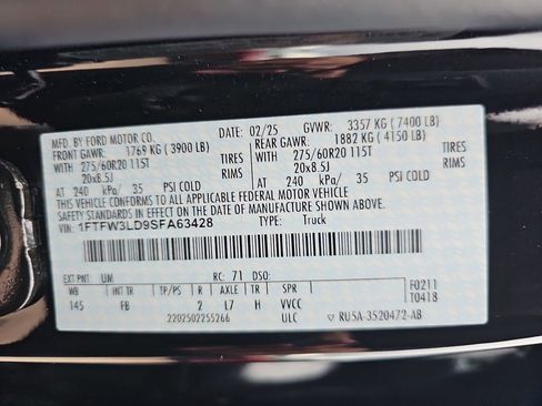 New 2025 Ford F150 XLT w/ Equipment Group 302A MID image 43