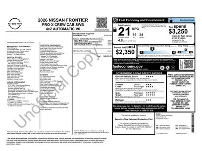 New 2026 Nissan Frontier Pro-X w/ Tow Package