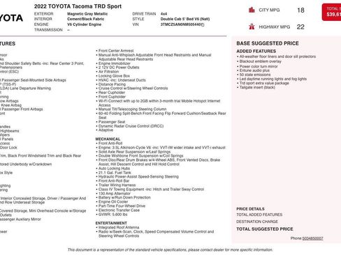 Used 2022 Toyota Tacoma TRD Sport image 9