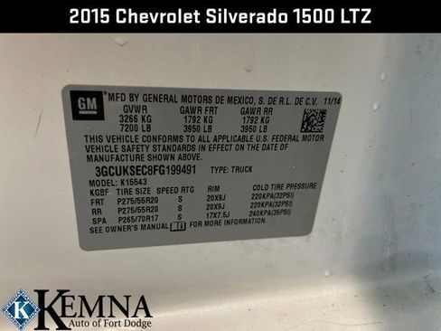 Used 2015 Chevrolet Silverado 1500 LTZ image 35