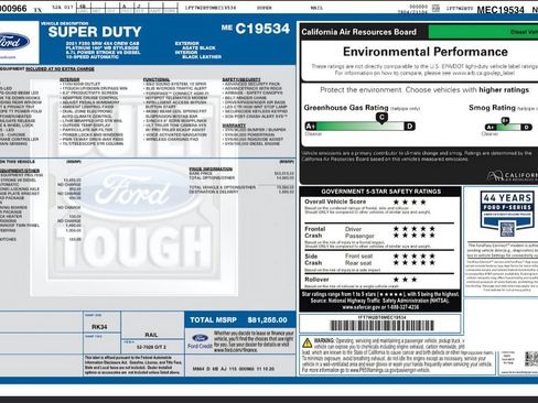 Used 2021 Ford F250 Platinum w/ FX4 Off-Road Package AWD/4WD image 2