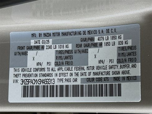 New 2025 MAZDA MAZDA3 s image 27