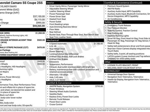 Used 2014 Chevrolet Camaro SS w/ RS Package RWD image 30