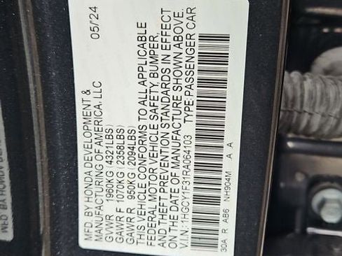 Certified 2024 Honda Accord EX image 38