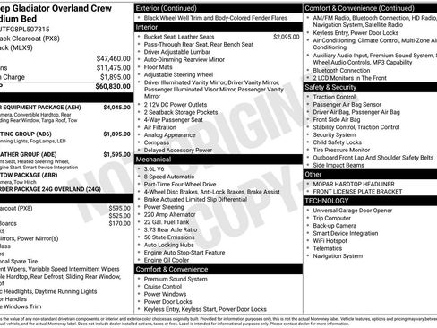Used 2023 Jeep Gladiator Overland w/ Popular Equipment Package AWD/4WD image 26