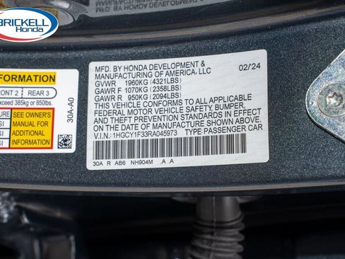 Certified 2024 Honda Accord EX image 36
