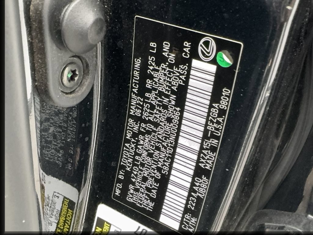 Used 2022 Lexus ES 250 w/ Accessory Package AWD/4WD image 52