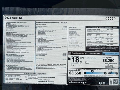 New 2025 Audi S8 image 21