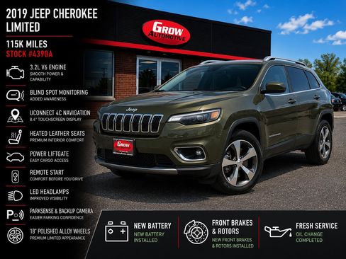 Used 2019 Jeep Cherokee Limited AWD/4WD image 2