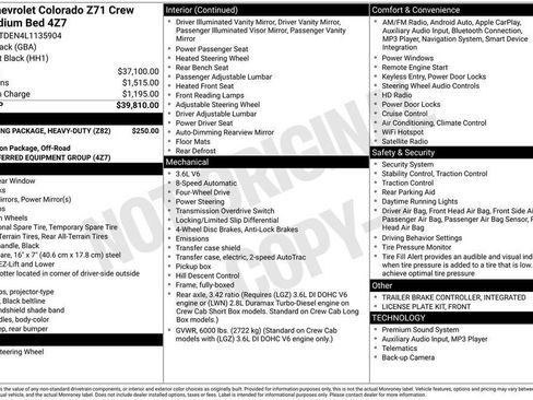 Used 2020 Chevrolet Colorado Z71 AWD/4WD image 6