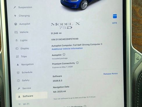 Used 2017 Tesla Model X 75D AWD/4WD image 2
