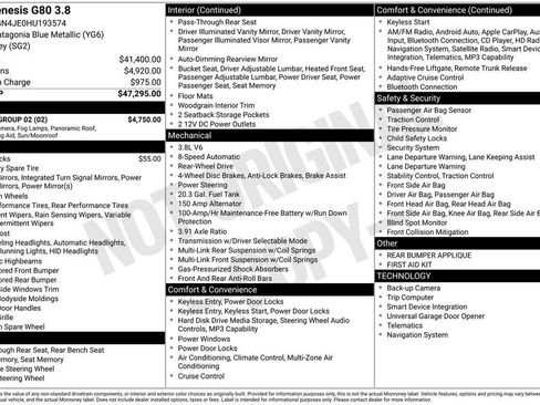 Used 2017 Genesis G80 3.8 w/ Option Group 02 image 6