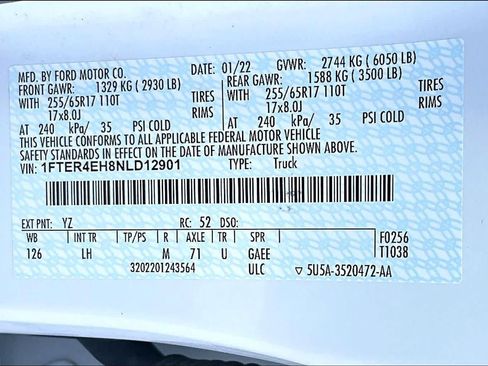 Used 2022 Ford Ranger XL w/ Equipment Group 101A High RWD image 34