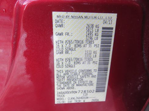 Used 2013 Nissan Frontier SV image 35