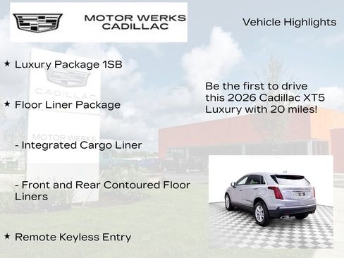 New 2026 Cadillac XT5 Luxury w/ LPO, Floor Liner Package AWD/4WD image 13