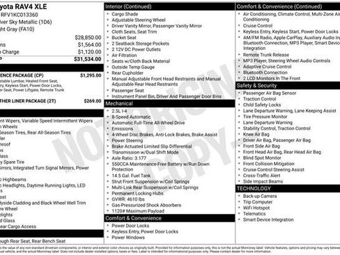 Used 2019 Toyota RAV4 XLE w/ Convenience Package image 6