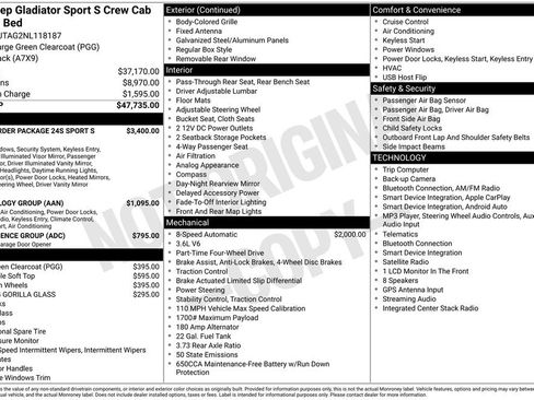 Used 2022 Jeep Gladiator Sport AWD/4WD image 21