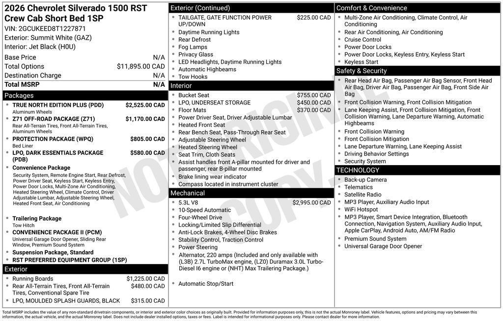 New 2026 Chevrolet Silverado 1500 RST w/ All Star Edition Plus AWD/4WD image 42