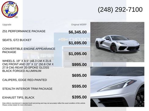 New 2026 Chevrolet Corvette Stingray Preferred Conv w/ Z51 Performance Package RWD image 5