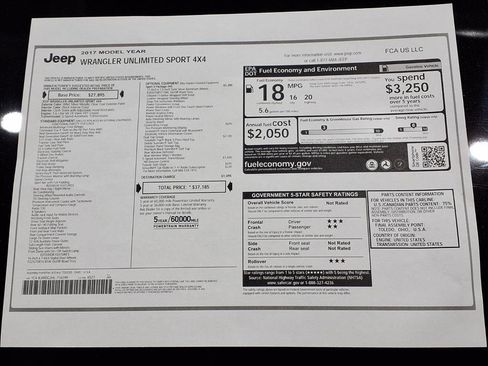 Certified 2017 Jeep Wrangler Unlimited Sport w/ Quick Order Package 24S image 24