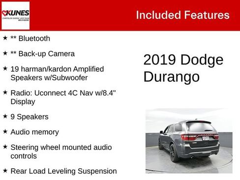 Used 2019 Dodge Durango R/T w/ Technology Group RWD image 2