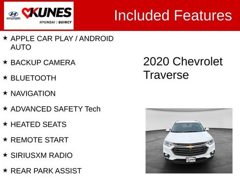 Used 2020 Chevrolet Traverse LT w/ LT Premium Package FWD image 2