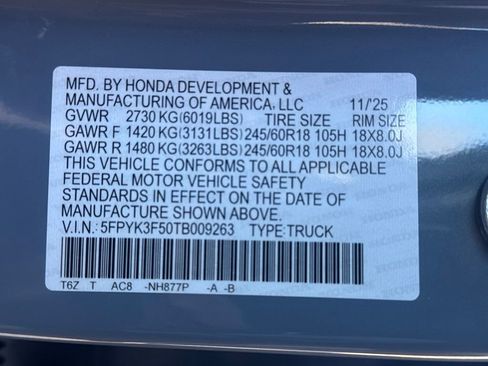 New 2026 Honda Ridgeline RTL image 13