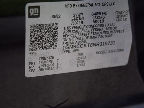 Used 2022 Chevrolet Suburban LT RWD image 80