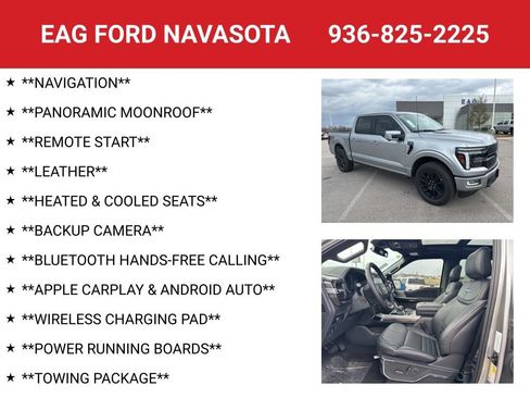 New 2025 Ford F150 Platinum w/ Equipment Group 702A High image 4