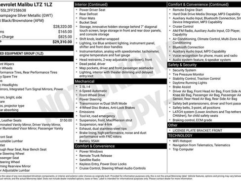 Used 2015 Chevrolet Malibu LTZ image 4