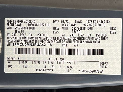 Used 2023 Ford Escape ST-Line FWD image 72