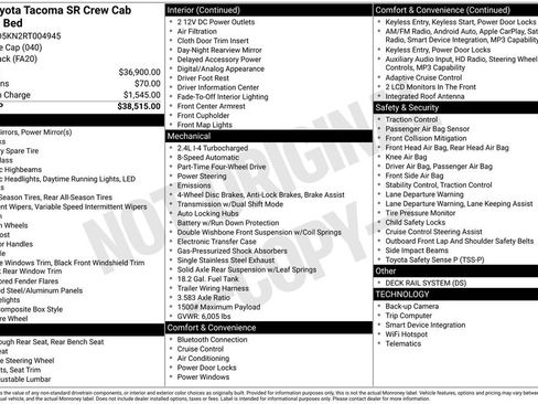 Used 2024 Toyota Tacoma SR AWD/4WD image 35