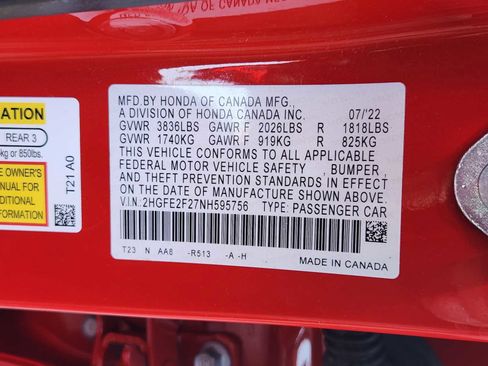 Certified 2022 Honda Civic LX image 33